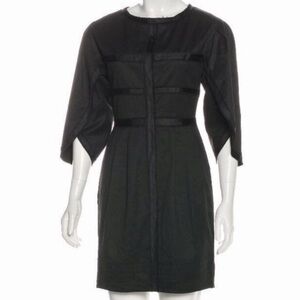 Robert Rodriguez Black Short Dress Puff Sleeve, Poof Sleeve, Mini Dress
